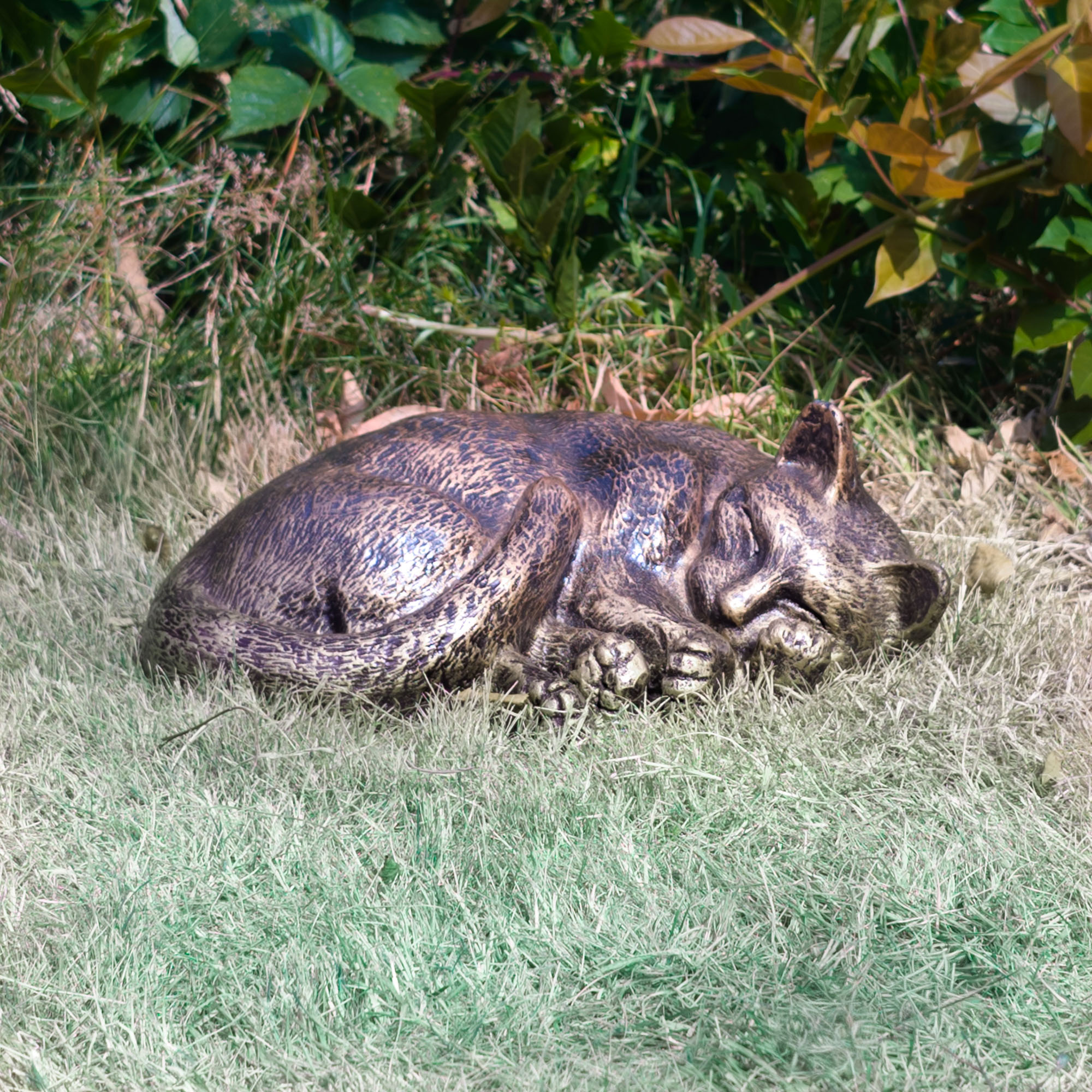 5060235336775 1 Enigma Bronze Effect Sleeping Cat Statue.jpg